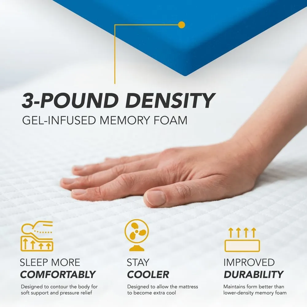 14.5-Inch CoolBreeze Plush GEL Memory Foam Mattress