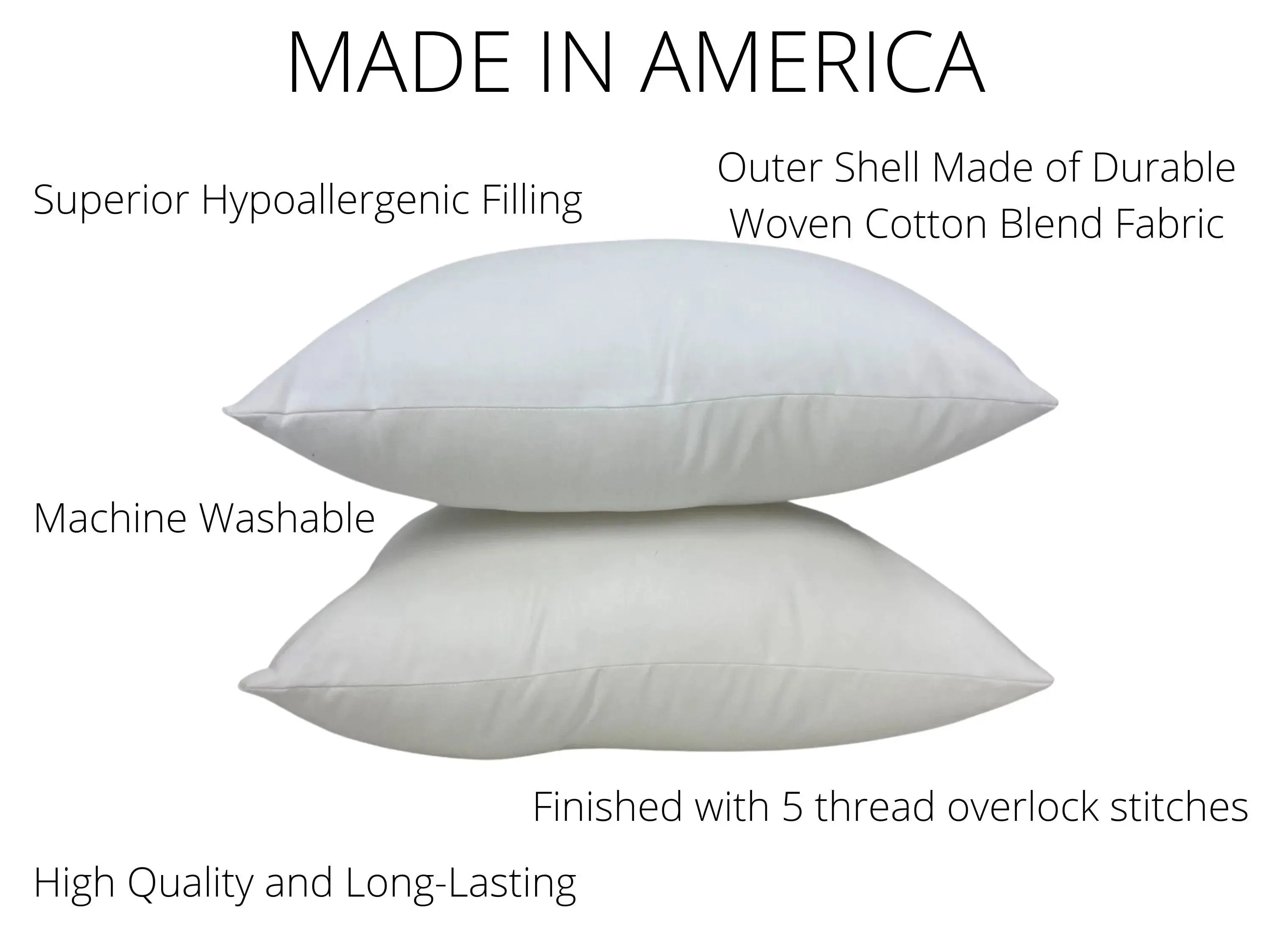 14x40 or 40x14 | Indoor Outdoor Hypoallergenic Polyester Pillow Insert | Quality Insert | Pillow Insert | Throw Pillow Insert | Pillow Form