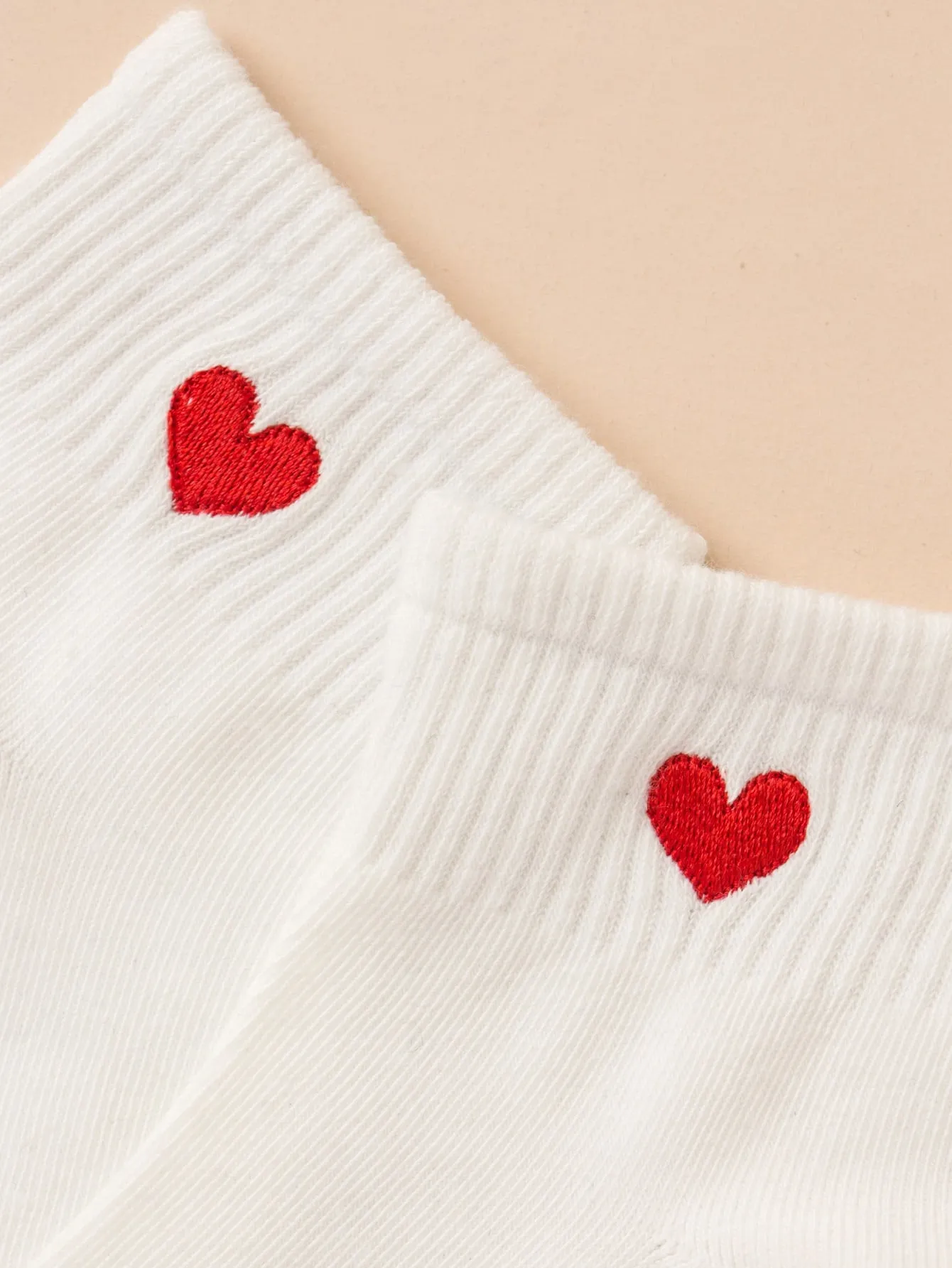 2pairs Small Red Heart Ankle Socks Silly Socks for Women Funky Socks Funny Socks