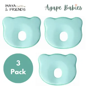 [3- Pack] Maya & Friends Memory Foam Head Shaping Baby Pillow