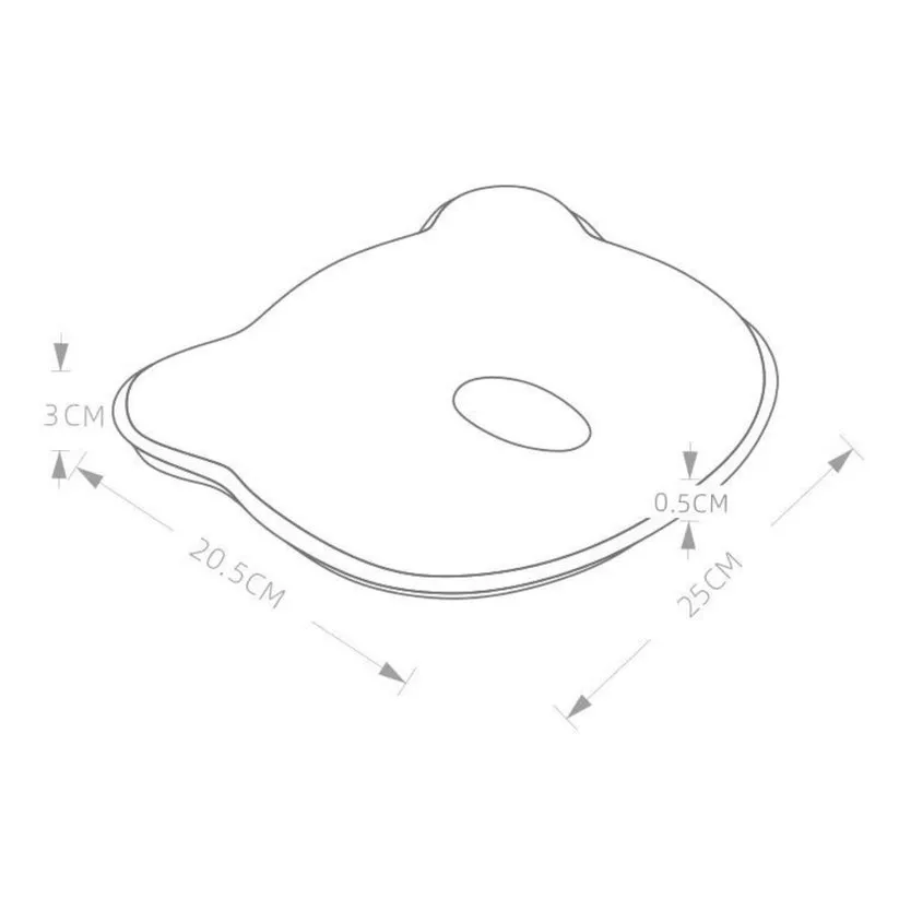 [3- Pack] Maya & Friends Memory Foam Head Shaping Baby Pillow