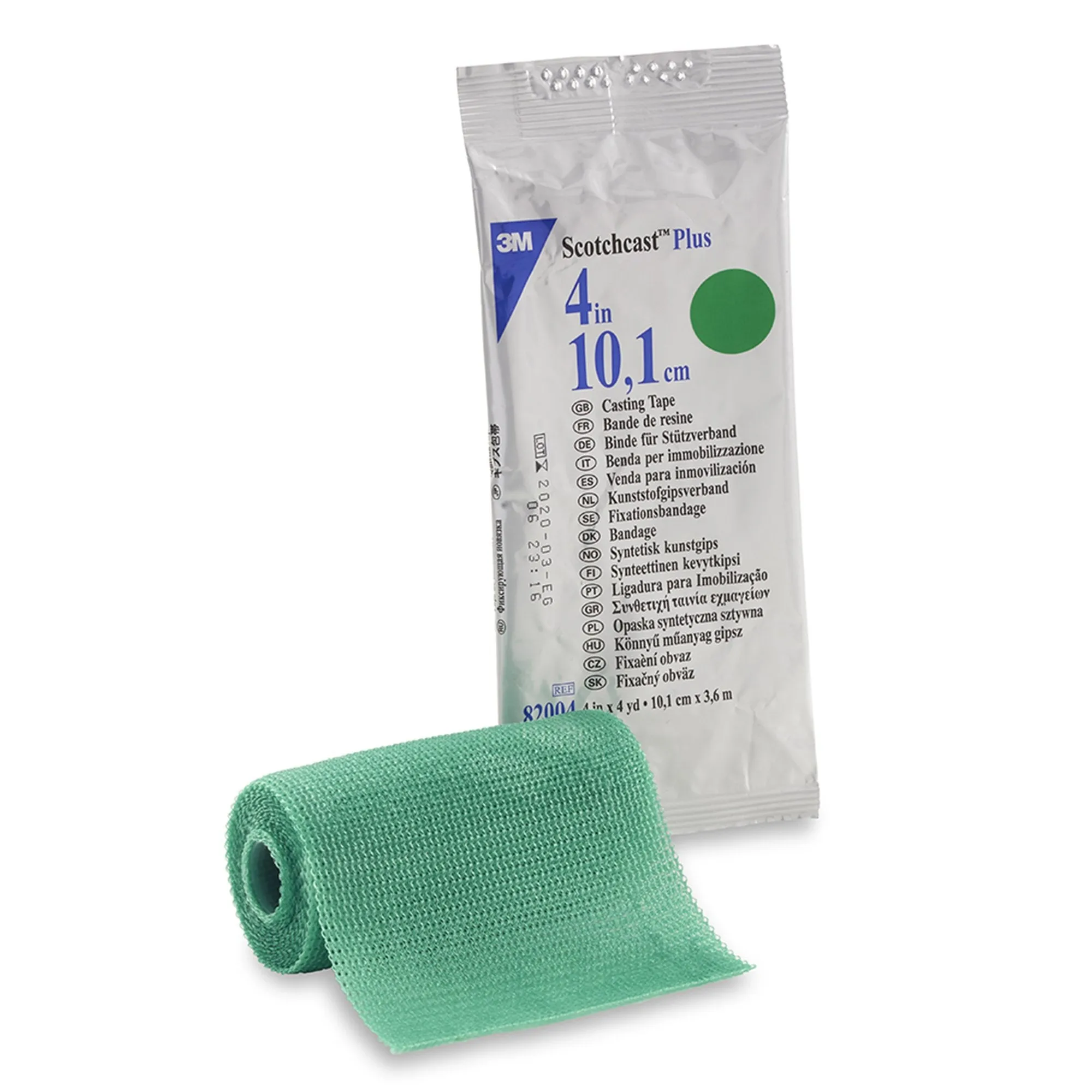 3M™ Scotchcast™ Plus Green Cast Tape, 4 Inch x 4 Yard, 1 Each