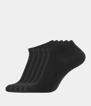 5 pack black bamboo ankle socks