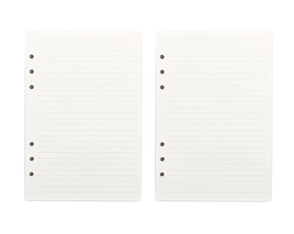 6 Holes Refill Paper for A6 Ring Binder Notebook