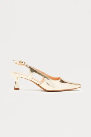 Alena Slingback Pumps - Gold
