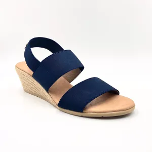 Betty - The Elastic 2 Band Espadrille in Navy