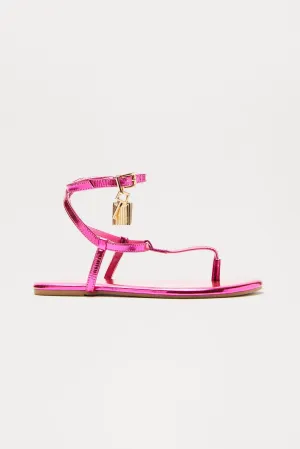 Beyond Me Sandals - Fuchsia