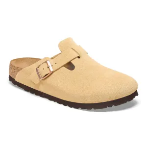 Birkenstock Boston Suede Clog in Latte, Rose, Antique White & Thyme available in Narrow Widths