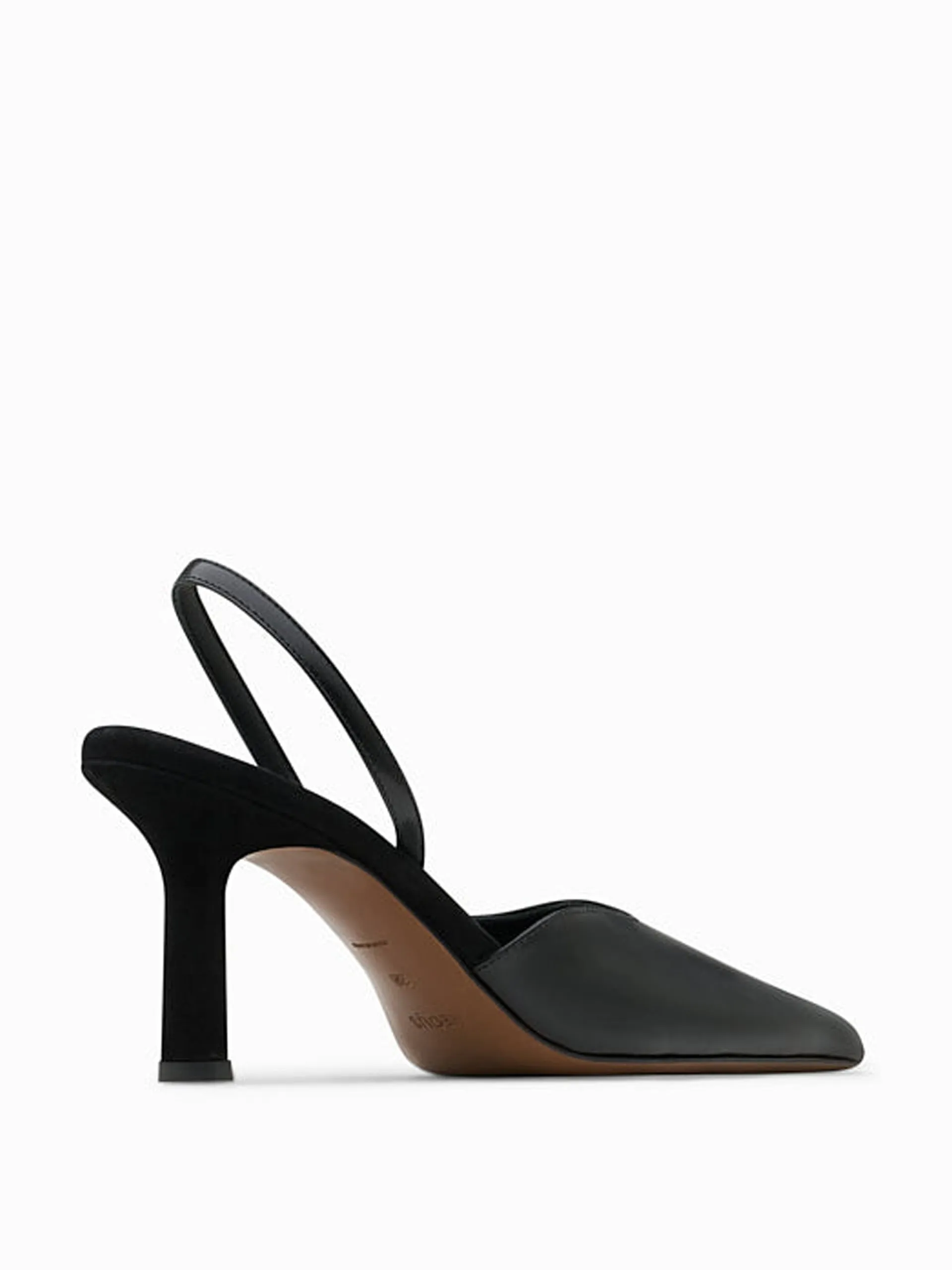 Black Dracu peep toe pumps