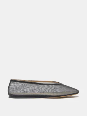 Black glitter mesh Luna slippers