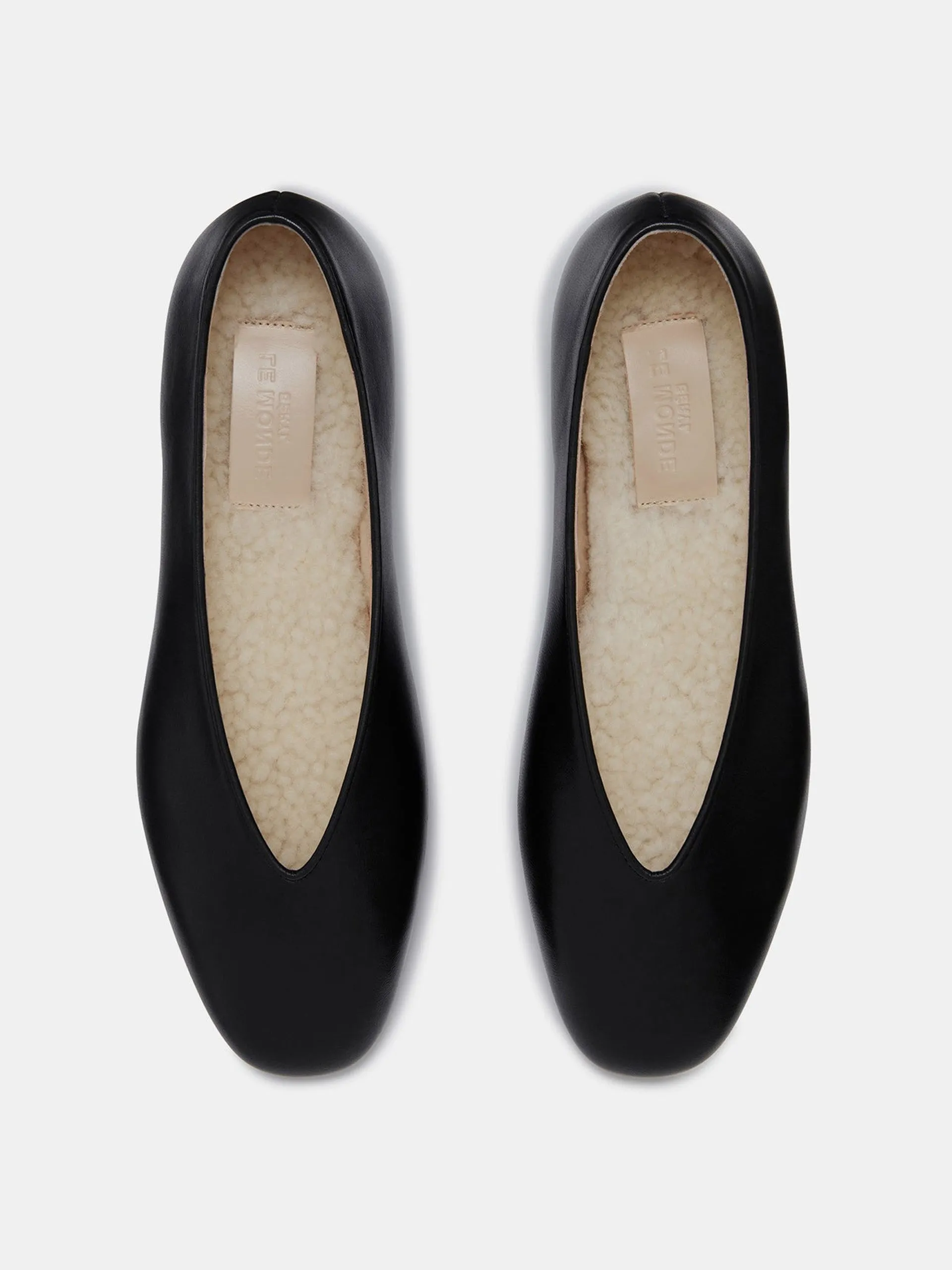 Black leather Regency slippers