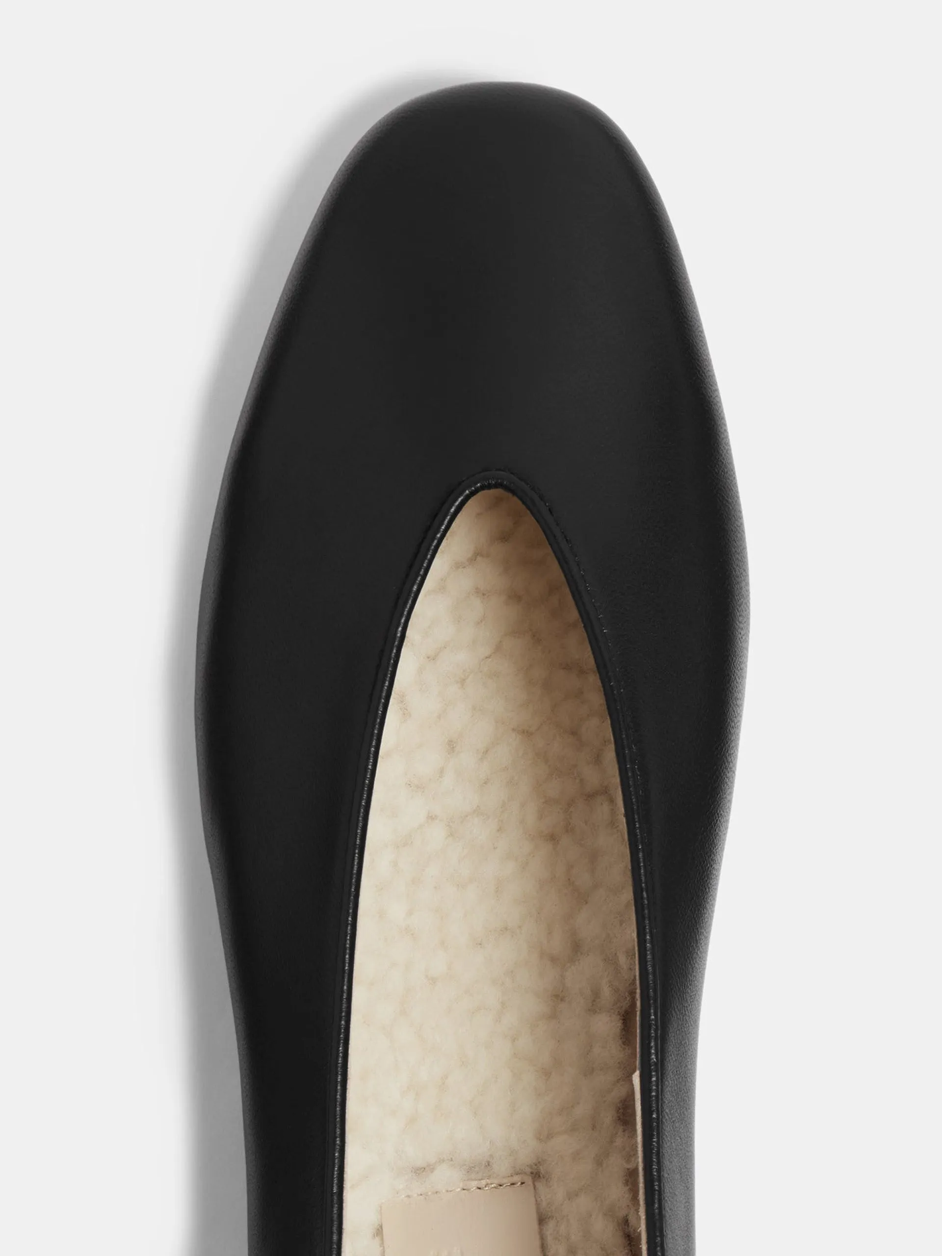 Black leather Regency slippers