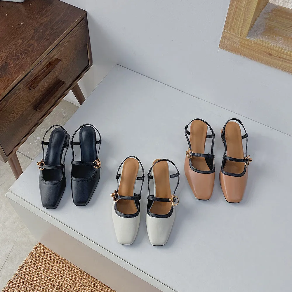 Block heel retro sandals