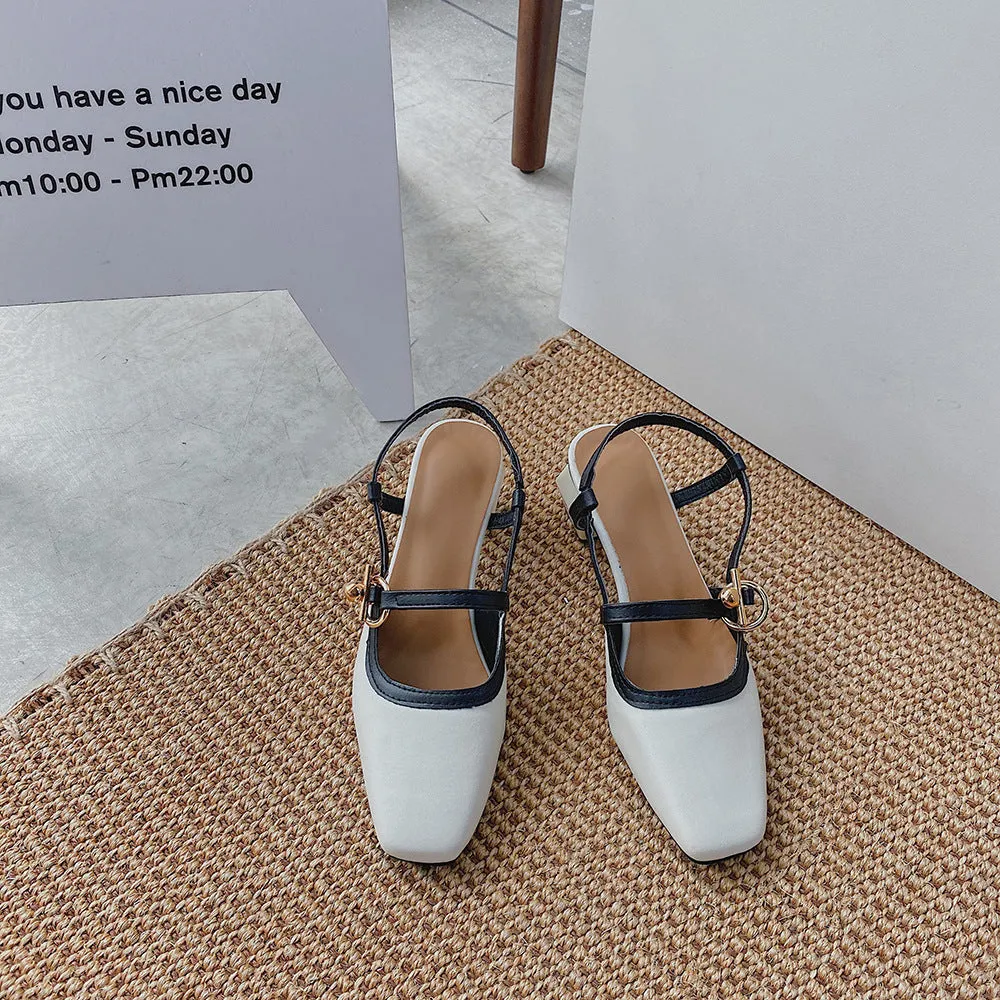 Block heel retro sandals
