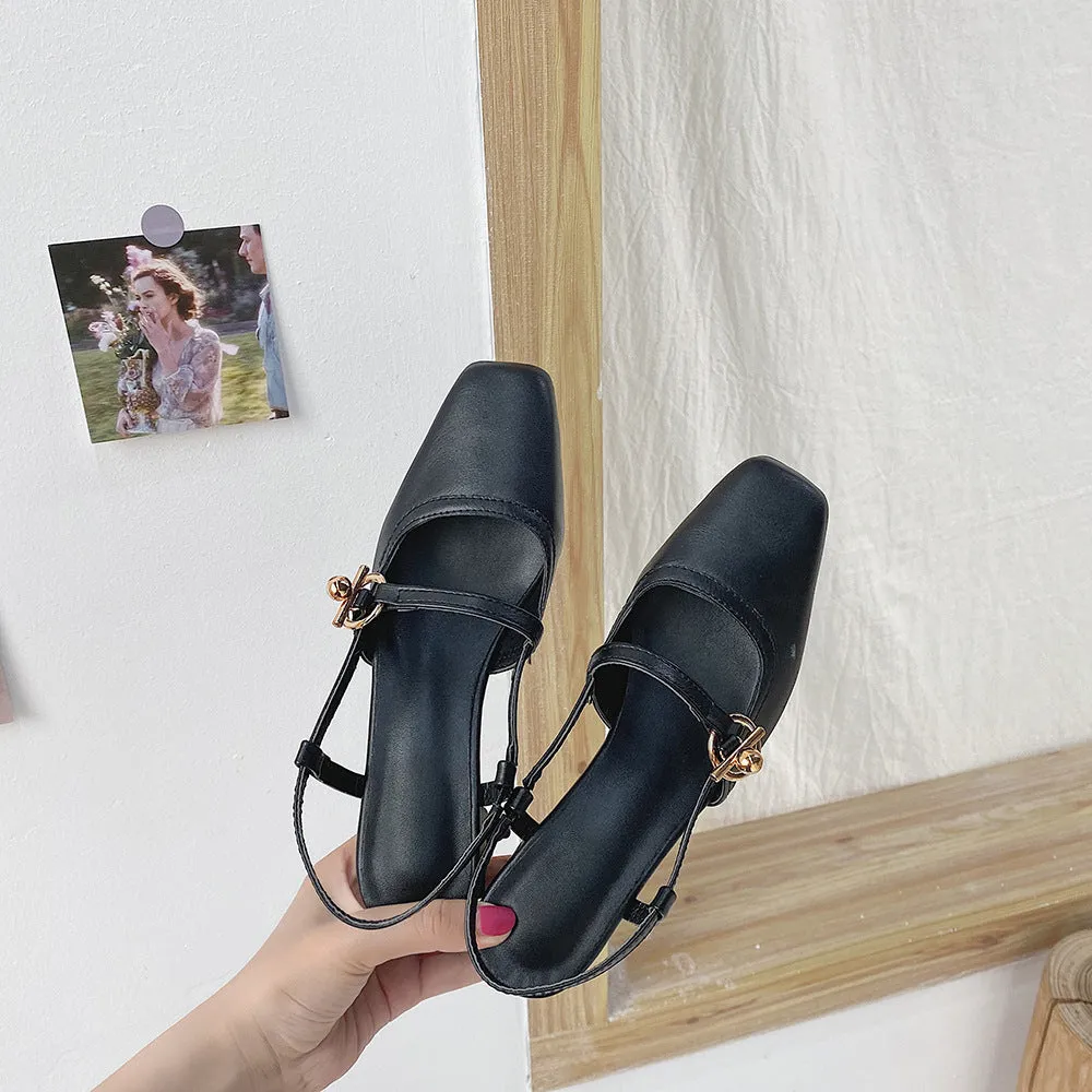 Block heel retro sandals