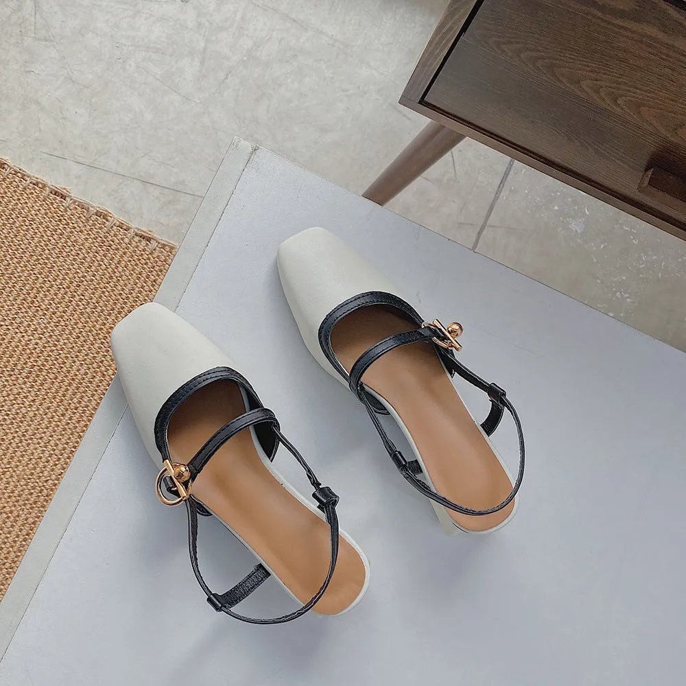 Block heel retro sandals