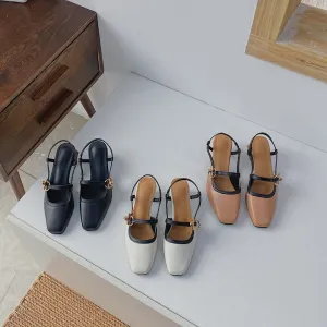 Block heel retro sandals