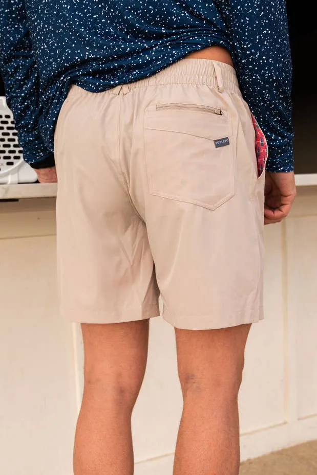 BURLEBO - Everyday Short - Light Khaki - American Flag Pockets