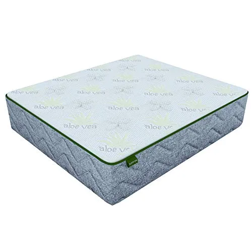 Coirfit SLEEP SPA NATURA King Size 6 Inch Convulated Cool Gel Memory Foam Mattress with Aloe Vera Fabric (78X72X6,White)