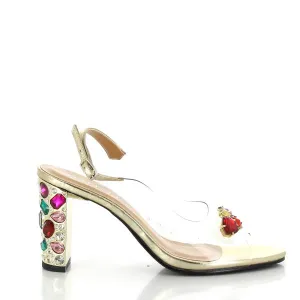 Dalessi Dame Gold Jewel Sandal
