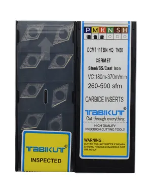 DCMT11T304/08 HQ TN30 Cermet insert pack of 10