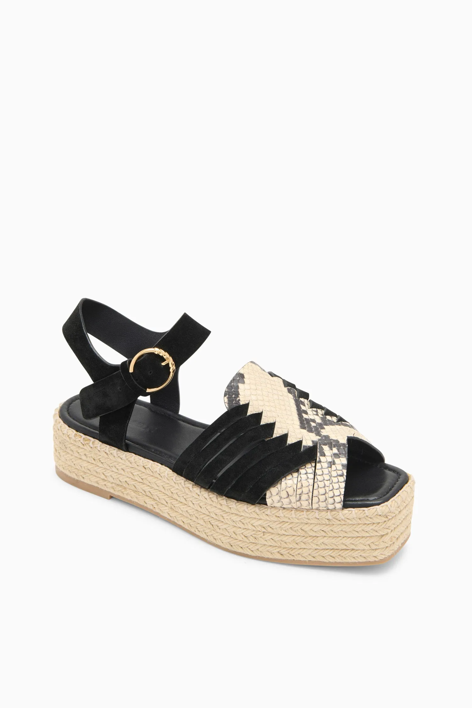 Elsa Espadrille - Noir Python Colorblock