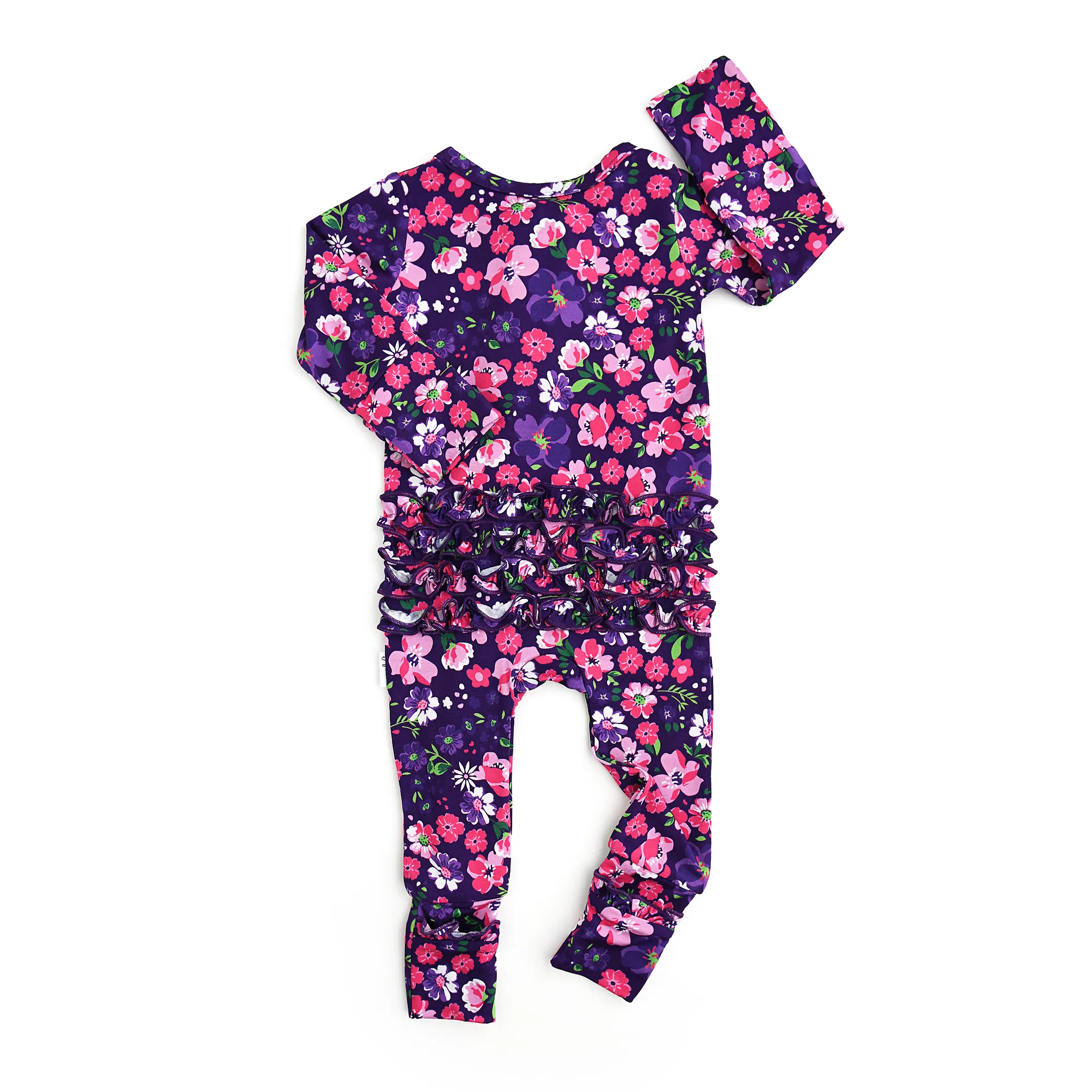 GIG Mila Ruffle Zip Bamboo Baby Pajama Sleeper