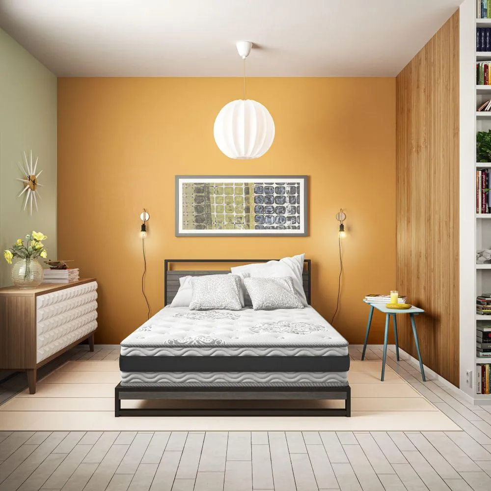 Green Tea Cooling Swirl Memory Foam Hybrid Queen Mattress