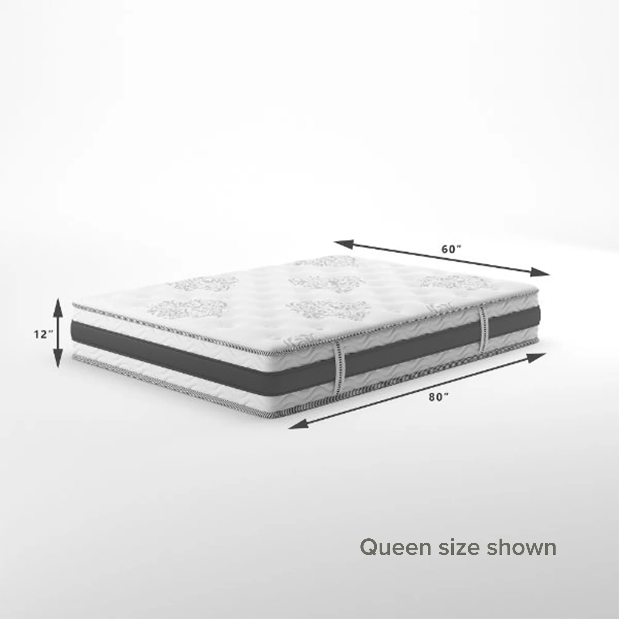 Green Tea Cooling Swirl Memory Foam Hybrid Queen Mattress