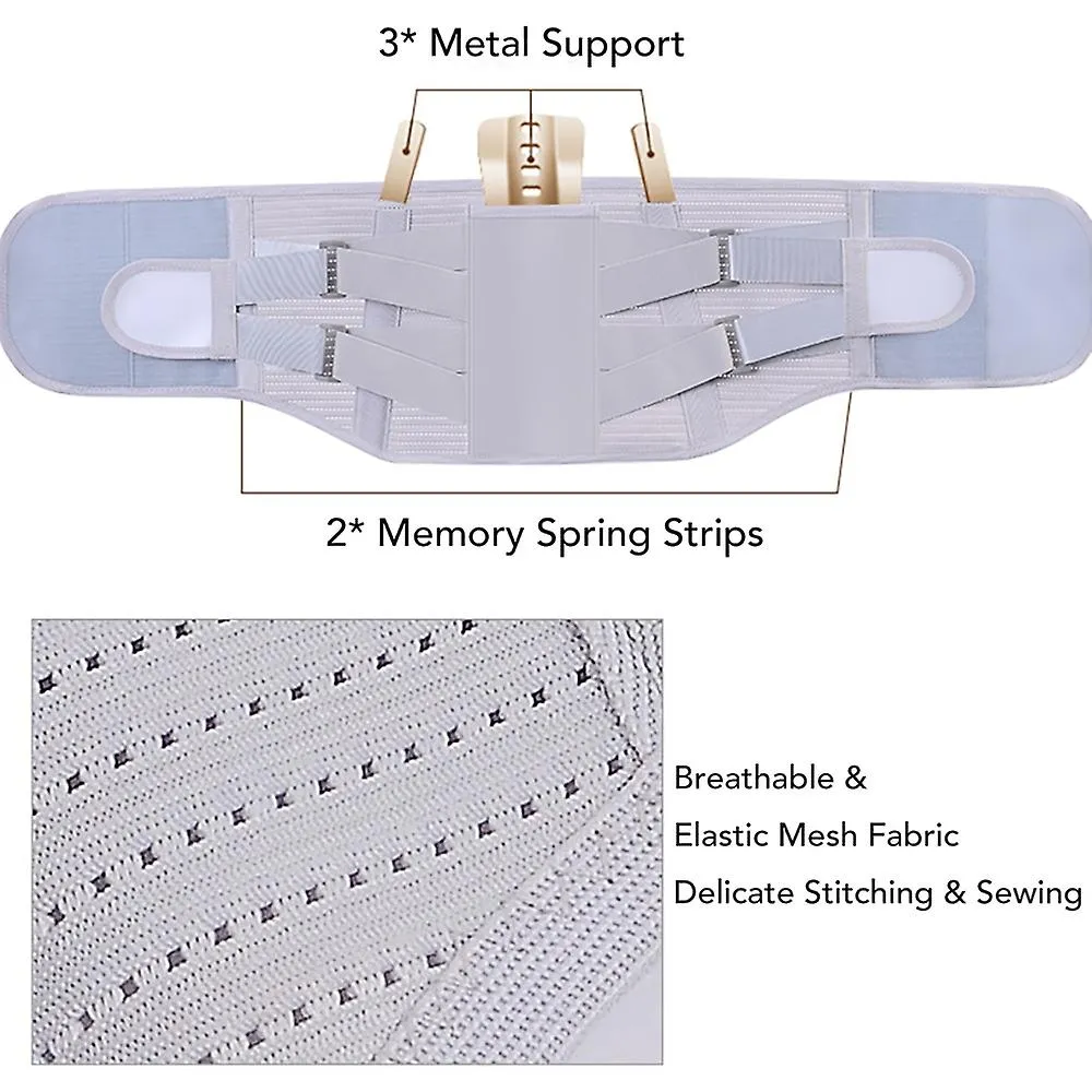 Grey M Lumbar Support Belt Disc Herniation Orthopedic Medical Strain Pain Relief Corset For Back Spine Decompression Brace Fa0291