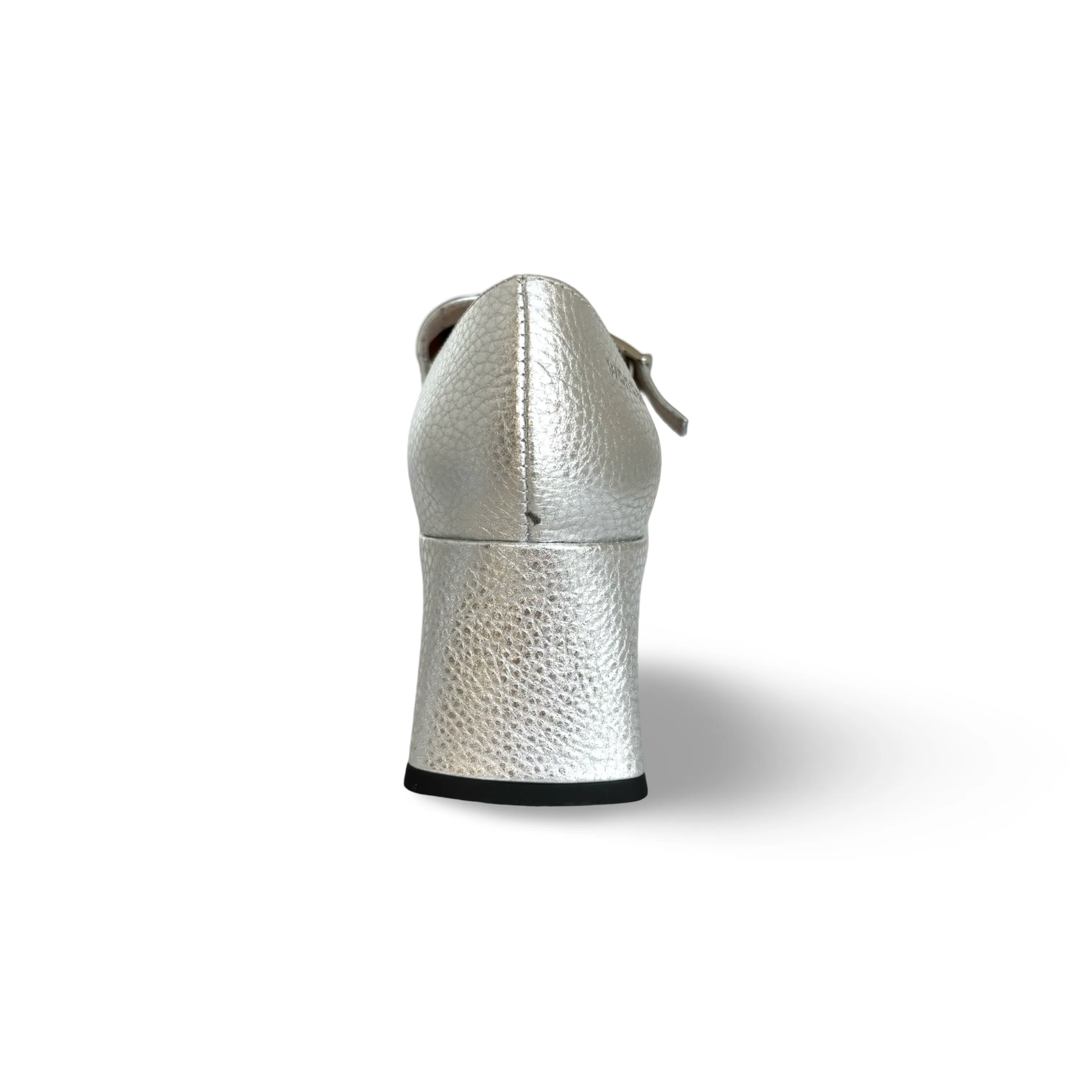 H5711 Silver Leather Maryjane Pump