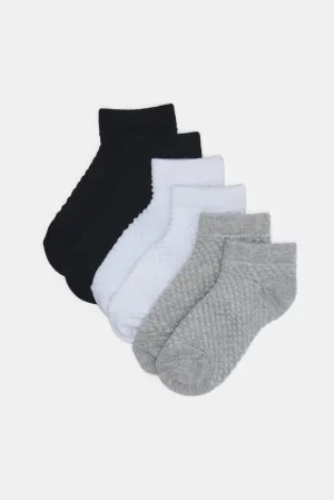 Infant Girls Assorted Ankle Length Socks (3 Pairs)