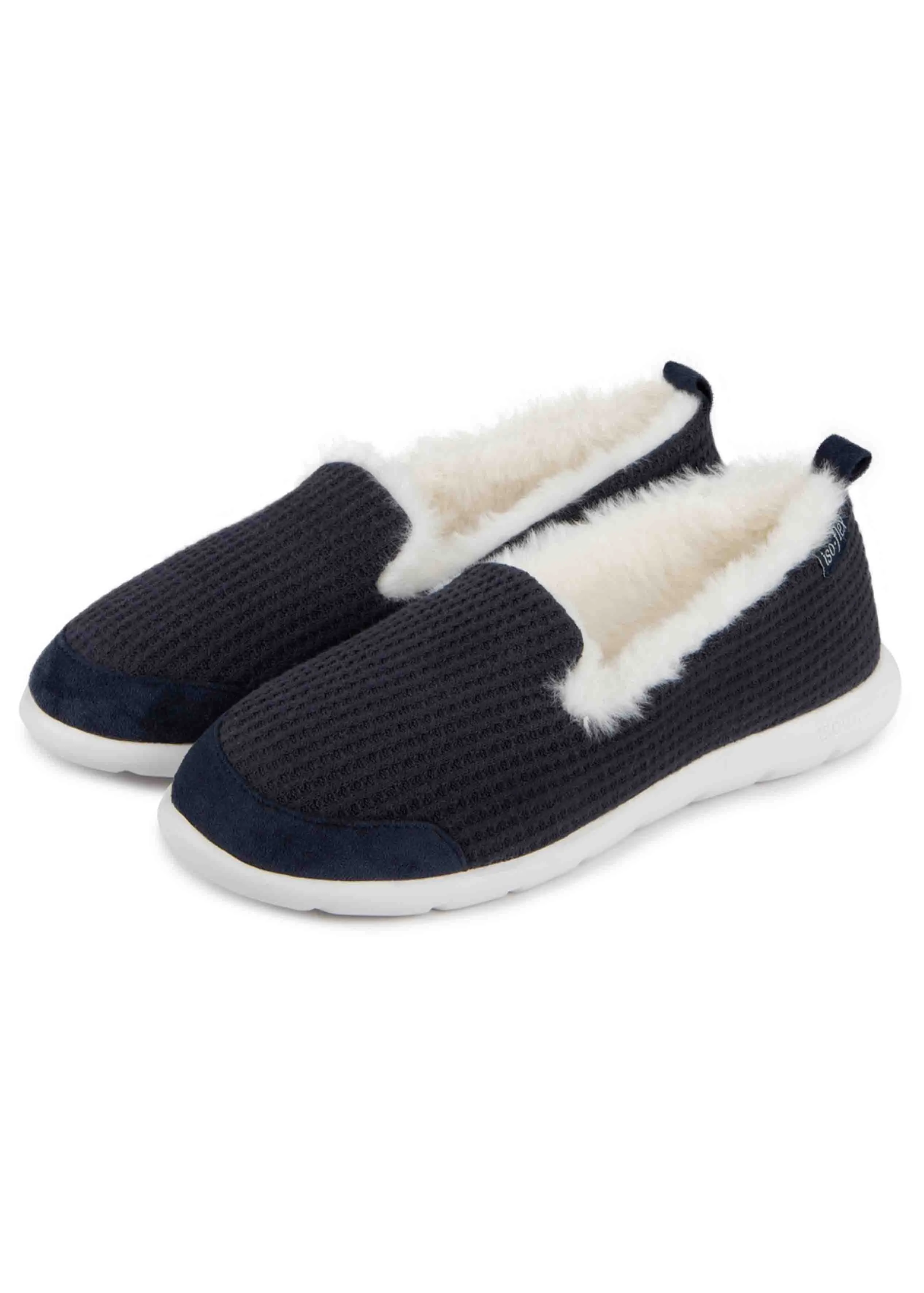 Isotoner Ladies Iso-Flex Waffle Full Back Slipper
