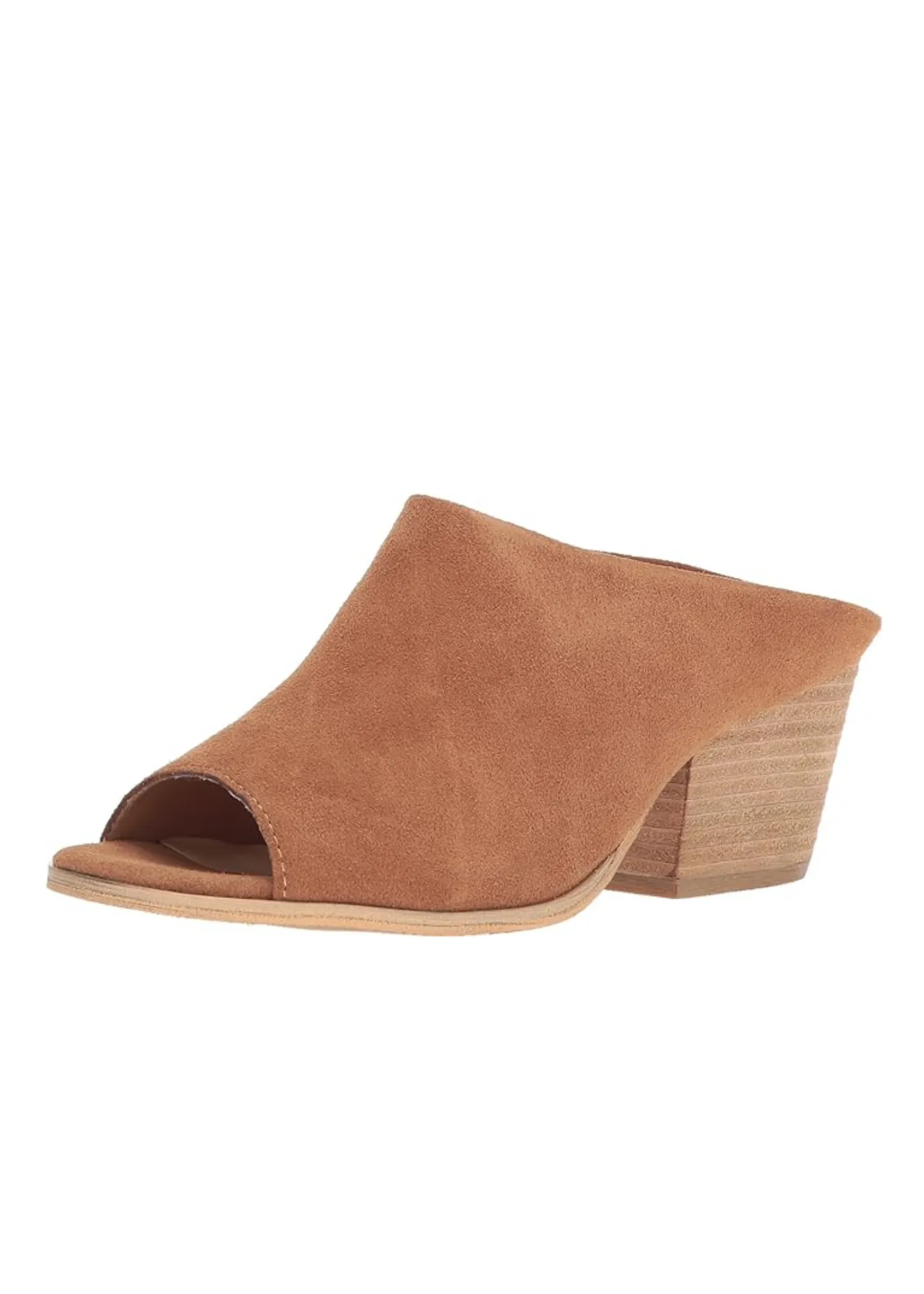 Jerome Peep Toe Heeled Slide in Tan