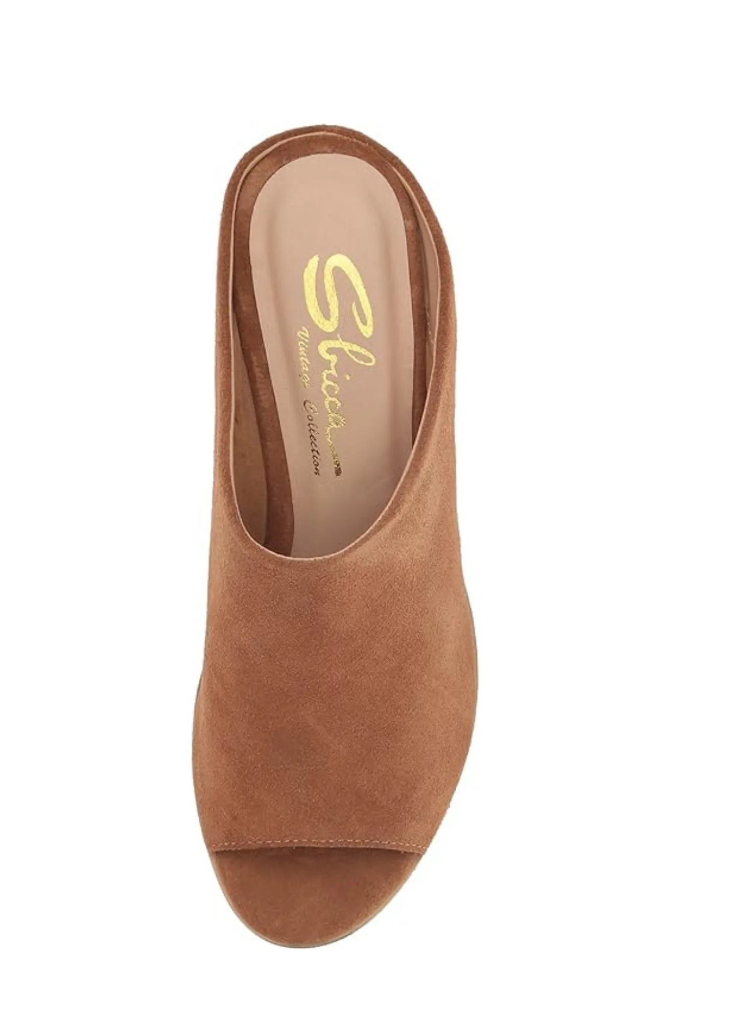 Jerome Peep Toe Heeled Slide in Tan