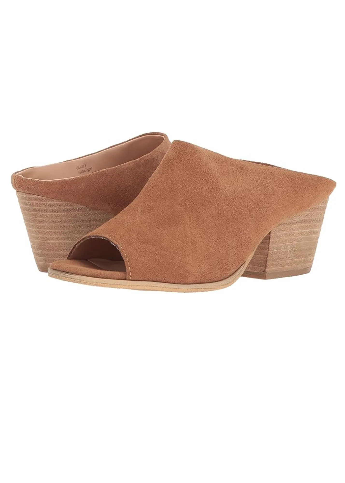 Jerome Peep Toe Heeled Slide in Tan