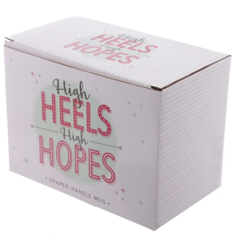 Ladies High Heels Stiletto Shoe 3D Handle Mug High Heels High Hopes Coffee Mug Cup Gift For Fashionista