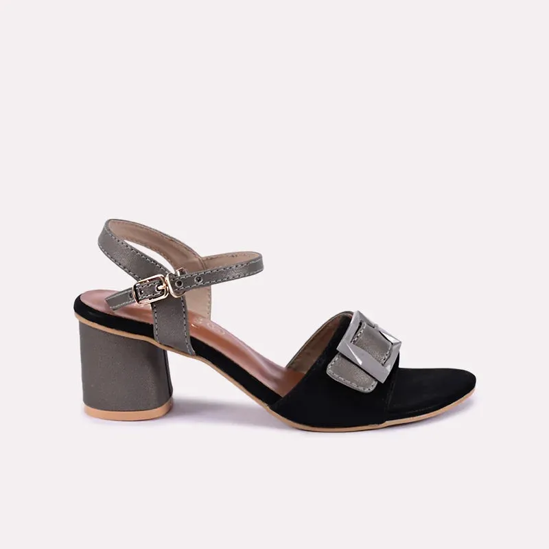 Lavinia Black Block Heel Sandals 0421242