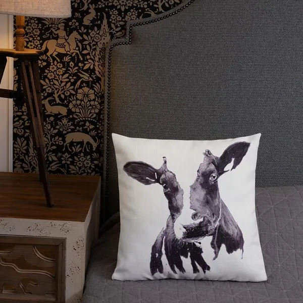 Mad Cow Premium Cushion Illustrated by Robert Bowen
