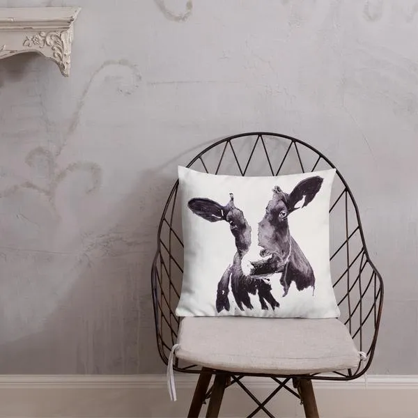 Mad Cow Premium Cushion Illustrated by Robert Bowen