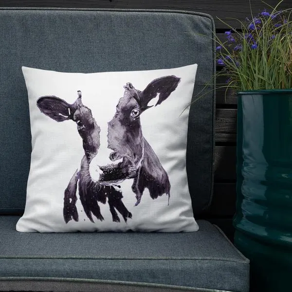 Mad Cow Premium Cushion Illustrated by Robert Bowen