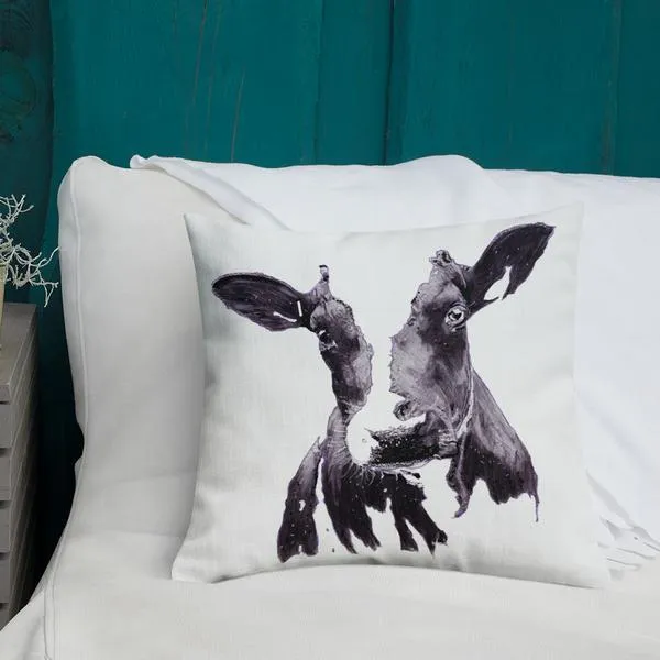 Mad Cow Premium Cushion Illustrated by Robert Bowen