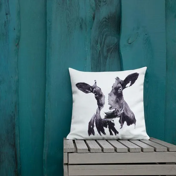 Mad Cow Premium Cushion Illustrated by Robert Bowen