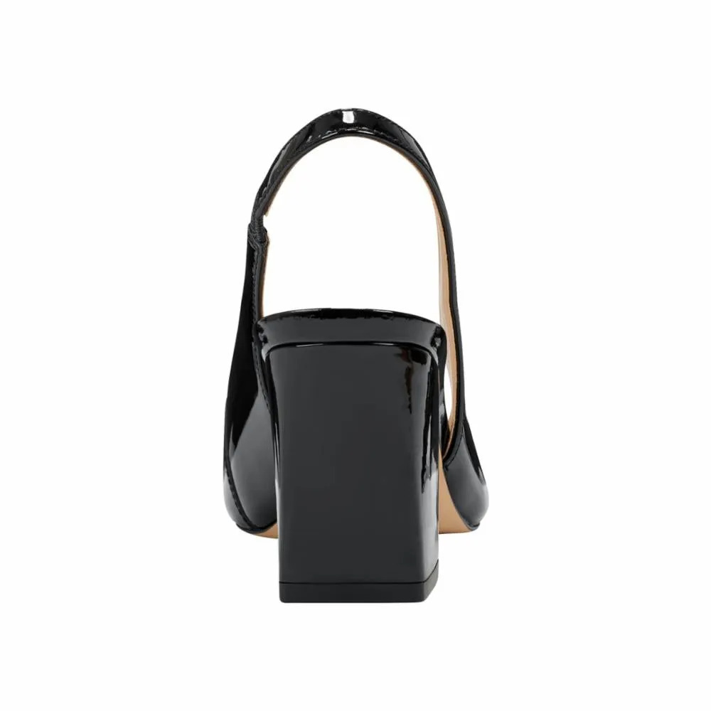 Marc Fisher Ltd Women's Valinda Black/Black/New Pat Leather M