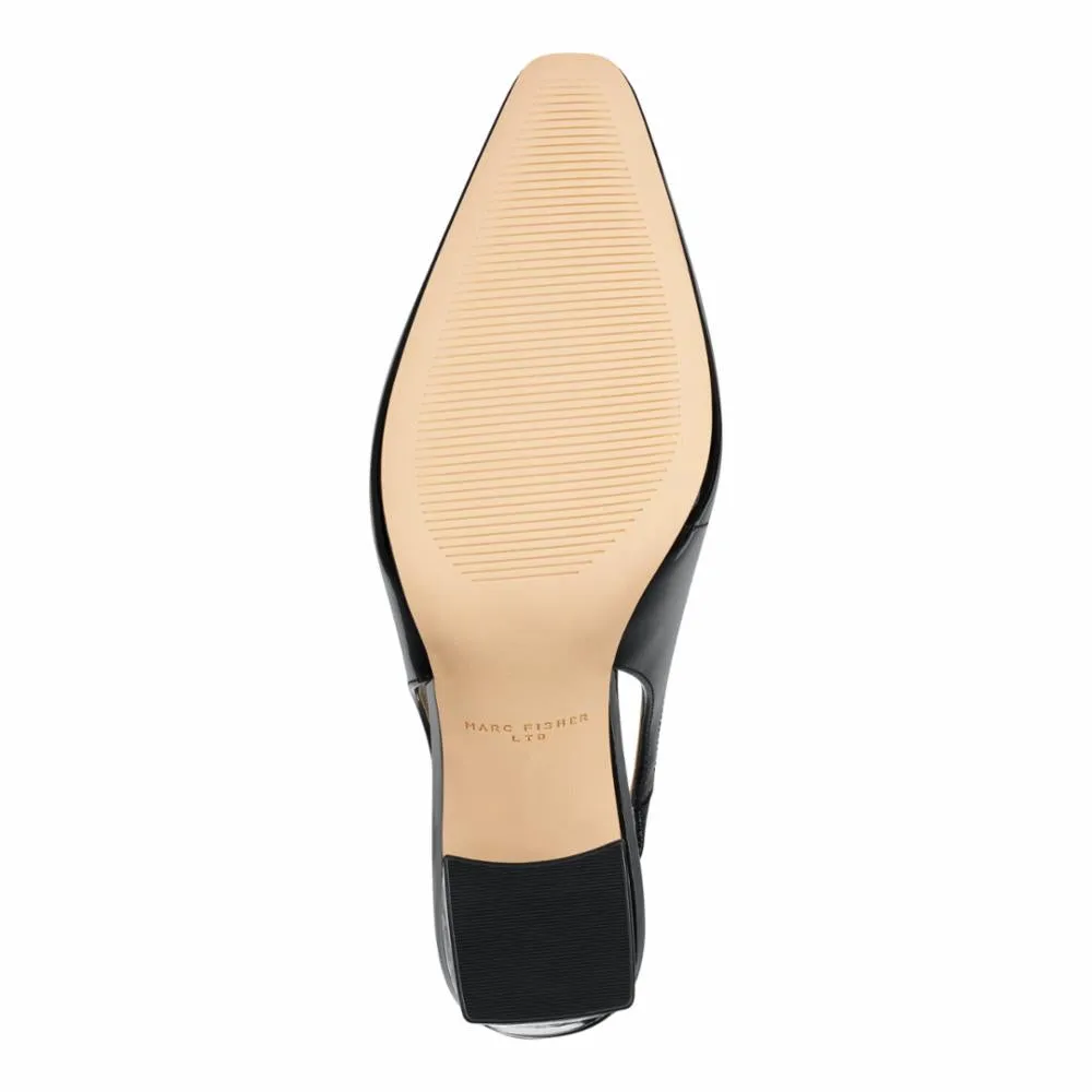 Marc Fisher Ltd Women's Valinda Black/Black/New Pat Leather M