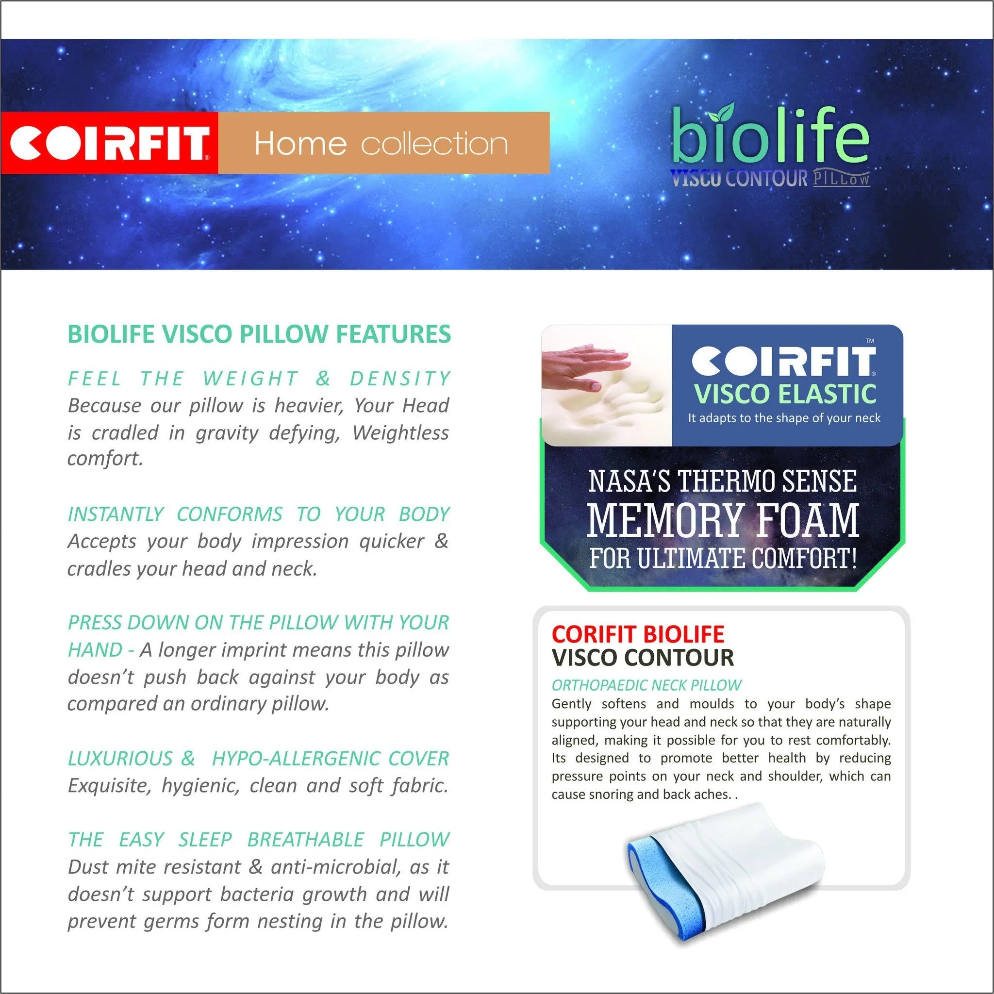 Memory Foam Contour Pillow