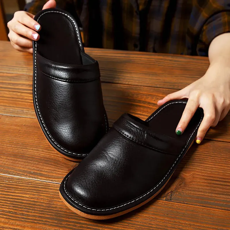 Men's Leather Slippers