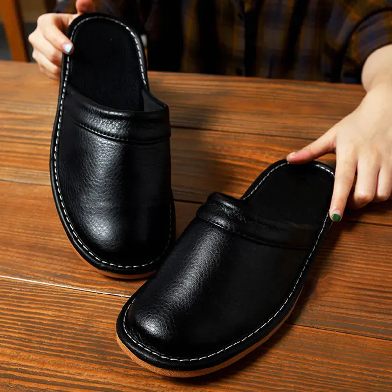 Men's Leather Slippers
