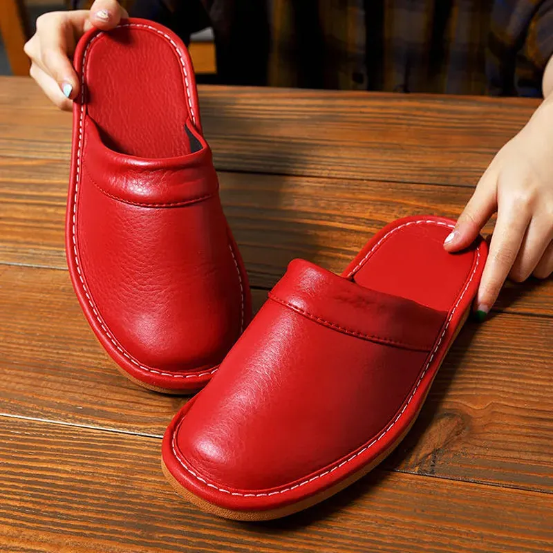 Men's Leather Slippers