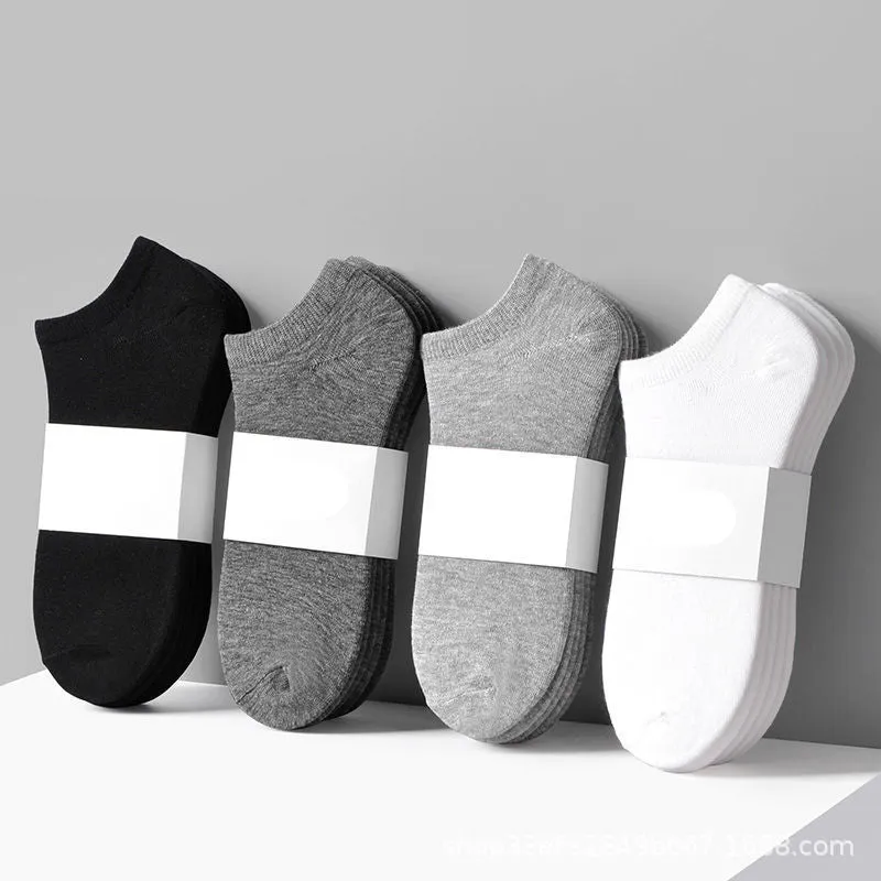 Men's Socks Summer Street Vendor Stocks Black White Gray Ankle Socks
